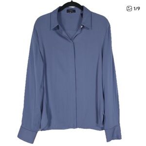Theory Women's Silk Blouse in Blue
